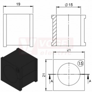EMC-KT15 vložka EMC černá, průměr 15-16mm (99472)