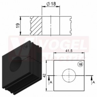 EMC-KT18 vložka EMC černá, průměr 18-19mm (99477)