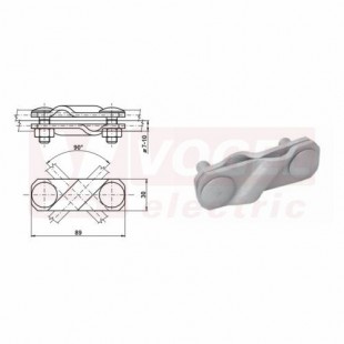 SKd N V4A svorka křížová diagonální Nerez, pro drát o průměru 7-10mm (VN2046)