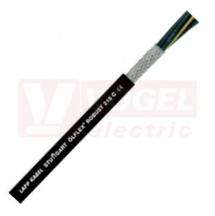 Ölflex ROBUST 215 C 300/500V  5G  0,5 stíněný ovládací kabel, černý vnější plášť ze speciálního TPE, odolný proti povětrnostním vlivům a chemických látek, černé čísl.žíly se ze/žl (0022705)