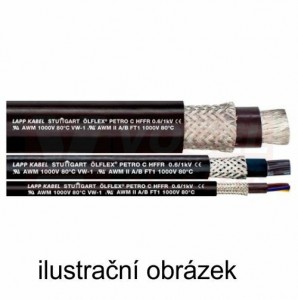 Ölflex PETRO C HFFR 0,6/1kV  4G   1,5 kabel stíněný, pro náročné prostřední, modrý plášť ze speciálního robustního polymeru, barevné žíly se ze/žl (0023237)