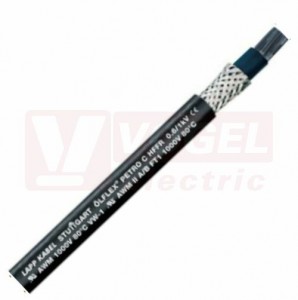 Ölflex PETRO C HFFR 0,6/1kV 12G   1,5 kabel stíněný, pro náročné prostřední, černý plášť ze speciálního robustního polymeru, černé čísl. žíly se ze/žl  (0023239)