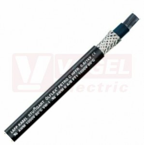 Ölflex PETRO C HFFR 0,6/1kV 18G   1,5 kabel stíněný, pro náročné prostřední, černý plášť ze speciálního robustního polymeru, černé čísl. žíly se ze/žl (0023257)