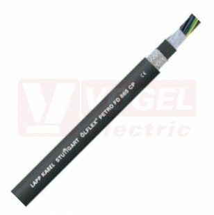 Ölflex PETRO FD 865 CP 300/500V 20G  0,75 stíněný bezhalogenový ovládací kabel, do energet.řetězů, černý/modrý vnější plášť z PUR, vnitřní plášť z TPE, odolný proti MUD a mech.poškození, černé čísl.žíly se zl/žl - certifikovaný (0023318)