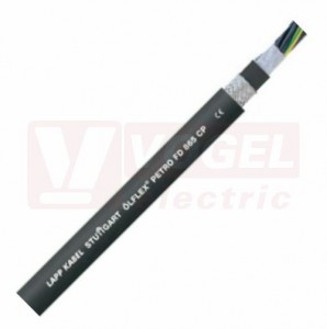 Ölflex PETRO FD 865 CP 300/500V 30G  1,5 stíněný bezhalogenový ovládací kabel, do energet.řetězů, černý/modrý vnější plášť z PUR, vnitřní plášť z TPE, odolný proti MUD a mech.poškození, černé čísl.žíly se zl/žl - certifikovaný (0023342)