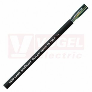 Ölflex Servo FD 796 P 600/1000V  4G10 + (2x1,5) servokabel do energet.řetězu, černý vnější plášť z PUR, s cert. UL/CSA AWM a VDE, napájecí žíly černé čísl.se zl/žl, jednopárové žíly če+bí (0025323)