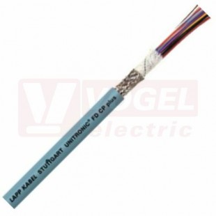 Unitronic FD CP plus 10x0,25mm2 kabel datový stíněný, bezhalogenový, vysoce flexibilní, barevné žíly podle DIN 47100, šedý vnější plášť z PUR, použití do energ.řetězů, aprobace UL/CSA, RAL7001 (0028894)