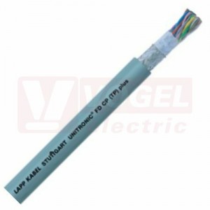 Unitronic FD CP (TP) plus  1x2x0,34mm2 kabel stíněný datový párový, vysoce flexibilní, barevné žíly podle DIN 47100, šedý vnější plášť z PUR, pro použití do energ.řetězů,s aprobací UL/CSA  RAL7001 (0030963)