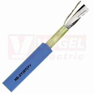 Unitronic RE-2Y(St)Yv  4x2x1,3mm2 kabel datový, počítačový, párový, statické stínění z hliníkem kašírované plastové fólie, modrý PVC plášť (0032424) VÝROBA UKONČENA - nahrazeno na UNITRONIC RE-2Y(ST)YV S