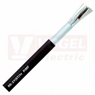 Unitronic RE-2Y(ST)Yv PiMF  4x2x1,3mm2 kabel datový stíněný, počítačový, párový, statické stínění z hliníkem kašírované plastové fólie, černý PVC plášť (0032465)
