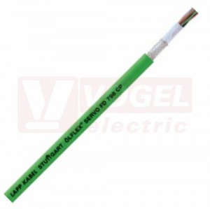 Ölflex Servo FD 798 CP 10x0,14 + 4x0,5 stíněný kabel pro enkodéry, do energet.řetězu, zelený vnější plášť z PUR, velmi jemné Cu dráty (0036918)