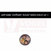 Ölflex Servo 600/1000V 9YSLCY-JB 4G   1,5 kabel dvojitě stíněný k motorům, cert. IEC, UL/CSA, transparentní vnější plášť z PVC, barevné žíly se zl/žl (0037000)