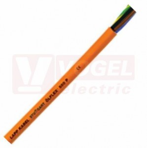 Ölflex 500 P 300/500V  4G  1,0 kabel flexibilní, oranžový vnější plášť z PUR, odolný proti oděru a chladu, barevné žíly se zl/žl (00123473)