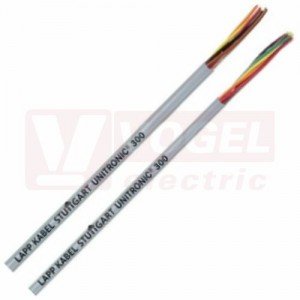 Unitronic 300 15x20AWG (0,75mm2) kabel datový nestíněný, barevné žíly, tm.šedý vnější plášť z PVC RAL7005 aprobace UL/CSA (302015)