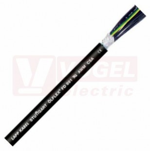 Ölflex FD 891 300/500V  3G  1,0 kabel vysoce flexibilní do energet.řetězů, černý vnější plášť z PVC, černé čísl.žíly se zl/žl, s certifikací UL/CSA AWM (1026127)