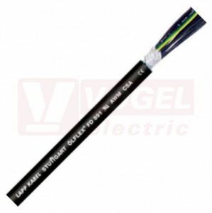Ölflex FD 891 300/500V  4G  1,0 kabel vysoce flexibilní do energet.řetězů, černý vnější plášť z PVC, černé čísl.žíly se zl/žl, s certifikací UL/CSA AWM (1026129)