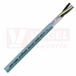 Ölflex CHAIN 809 CY 300/500V  7G 0,75 stíněný ovládací kabel do energet.řetězů, vysoce flexibilní, šedý vnější plášť z PVC, černé čísl.žíly se zl/žl, cert. UL/cUL AWM (1026763)