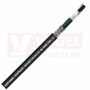 Ölflex FD 891 CY 300/500V  3G  1,0 stíněný kabel, vysoce flexibilní, do energet.řetězů, černý vnější plášť z PVC, černé čísl.žíly se zl/žl, s certifikací UL/cUL AWM (1027292)