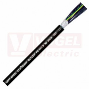 Ölflex FD 891 P  7G  4,0 kabel vysoce flexibilní, do energet.řetězů, černý vnější plášť z PUR, odolný proti olejům a mechanickému poškození, černé čísl.žíly se zl/žl - certifikovaný (1028507)