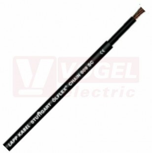 Ölflex CHAIN 809 SC  600/1000V  1x  16 jednožilový kabel, vysoce flexibilní, do energet.řetězů, černý vnější plášť z PVC, vnitřní ČE, certifikovaný pro Severní Ameriku (1062905)
