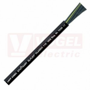 Ölflex Classic 110 BK 300/500V 12G   0,75 kabel flexibilní, plášť PVC černý, odolný proti olejům, čísl.žíly se ze/žl (1119875)