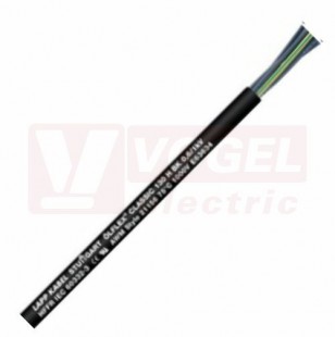 Ölflex Classic 130 H BK 0,6/1 kV 25G  2,5 kabel flexibilní, bezhalogenový, odolný vůči šíření plamene, černý plášť, černé čísl.žíly se ze/žl (1123433)