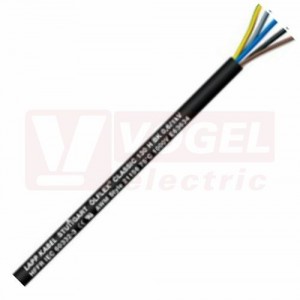 Ölflex Classic 130 H BK 0,6/1 kV  3G  4 kabel flexibilní, bezhalogenový, odolný vůči šíření plamene, černý plášť, barevné žíly se ze/žl (1123434)