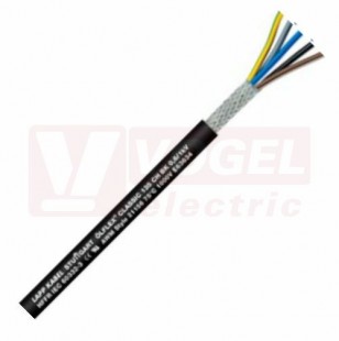 Ölflex Classic 135 CH BK 0,6/1 kV  4G  1,0 kabel flexibilní, bezhalogenový, stíněný, černý plášť, vysoce odolný vůči šíření plamene, barevné žíly se ze/žl (1123462)