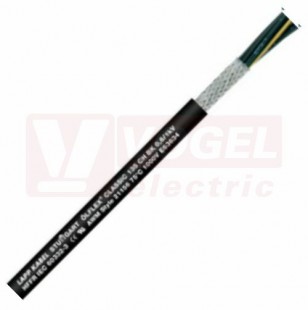 Ölflex Classic 135 CH BK 0,6/1 kV 18G  1,0 kabel flexibilní, bezhalogenový, stíněný, černý plášť, vysoce odolný vůči šíření plamene, černé čísl.žíly se ze/žl (1123466)