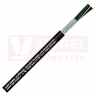 Ölflex Classic 135 CH BK 0,6/1 kV 18G  1,5 kabel flexibilní, bezhalogenový, stíněný, černý plášť, vysoce odolný vůči šíření plamene, černé čísl.žíly se ze/žl (1123474)