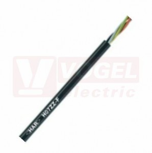 H07ZZ-F  4G  2,5  450/750V kabel pryžový, bez halogenů, pro drsné provozní podmínky, barevné žíly se zl/žl (1600821)