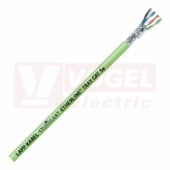 ETHERLINE TRAY Cat.5e Y 4x2x22/7AWG kabel pro průmysl.Ethernet, 4 páry, pro použití v chráněných kabelových žlabech, zelená (RAL6018), vnější plášť z PVC, celkové stínění CU opletem a AL kašírovanou folii, UL (2170450)