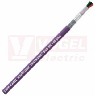 PROFIBUS Unitronic BUS PB 105 plus 1x2x0,64 kabel datový, stíněný Cu opletem a AL kašírovanou plast.folií, fialový vnější plášť z TPE, -40°C do + 105°C, krátkodobě +120°C (2170635)