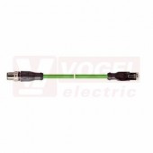 IE-PNA-5-M12D-S-10-Y-2-22-1-RJ45 patch kabel, Profinet typ A, Cat.5, konektor M12/4-pin/vidlice/přímý/kód-D + RJ45, zelená (RAL6018), celkové stínění měděným opletem a hliníkem kašírovanou plast.folií, vnější pr. 6,5mm, UL/CSA (CMG), délka 10m (2171169)