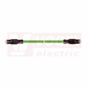 IE-PNA-5-RJ45-2-Y-2-22-1-RJ45 patch kabel, Profinet typ A, Cat.5, 2x RJ45, barva zelená (RAL6018), celkové stínění měděným opletem a hliníkem kašírovanou plast.folií, vnější pr. 6,5mm, IP20, UL/CSA (CMG), PVC, délka 2m (2171180)