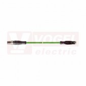 IE-EC-5-M12D-S-2-P-2-26-FD-RJ45 patch kabel pro průmys.Ethernet, EtherCat, Cat.5e, M12/4-pin/přímý/vidlice/kód-D + konektor RJ45, PUR, barva zelená (RAL6018), do energetických řetězů, IP67, délka 2m (2171752)