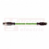 IE-EC-5-M8-S-1-P-2-26-FD-RJ45 patch kabel pro průmys.Ethernet, EtherCat, Cat.5e, M8/4-pin/přímý/vidlice/kód-A + konektor RJ45, PUR, barva zelená (RAL6018), do energetických řetězů, IP67, délka 1m (2171758)