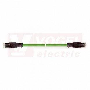 IE-EC-5-RJ45-20-P-2-26-FD-RJ45 patch kabel pro průmys. Ethernet, EtherCat, Cat.5e, 2x RJ45, PUR, barva zelená (RAL6018), do energetických řetězů, IP20, délka 20m (2171770)