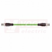 IE-EC-5-M12D-S-20-P-2-26-FD-M12D-S patch kabel pro průmys.Ethernet, EtherCat, Cat.5e, 2x M12/4-pin/přímý/vidlice/kód-D, PUR, barva zelená (RAL6018), do energetických řetězů, IP67, délka 20m (2171784)