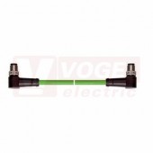 IE-EC-5-M12D-A-1-P-2-26-FD-M12D-A patch kabel pro průmys.Ethernet, EtherCat, Cat.5e, 2x M12/4-pin/úhlový/vidlice/kód-D, PUR, barva zelená (RAL6018), do energetických řetězů, IP67, délka 1m (2171907)