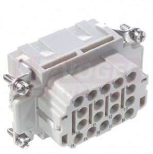 Konektor  18pin Z 16A/500V, krimpovací, průřez připojení 0,5-4mm2, č.1-18, H-EE 18 BCM (10183400)