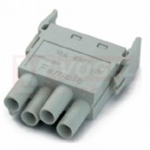 Konektor   4pin Z 25A/630V, MCB 4 CM modul., pro připojení krimp.kontakty H-BE 2,5,  0,5-4mm2 (10399100)