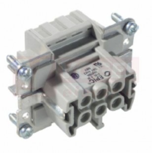 Konektor   6pin  Z 16A/500V, pružinové připojení, 0,5-2,5mm2, č.1-6, H-BE 6 BF (10401000)