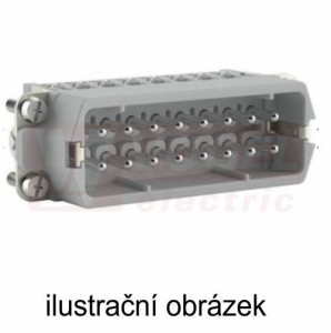 Konektor 16pin V 16A/400V, šroubové připojení 0,5-2,5mm2, č.33-48, ochranný plíšek, EPIC H-A 16 SS 33-48 DR PH1 (10540100)