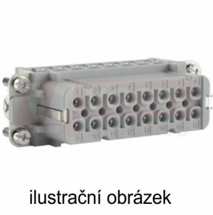 Konektor  16pin Z 16A/400V, šroubové připojení 0,5-2,5mm2, č.33-48, ochranný plíšek, EPIC H-A 16 BS 33-48 DR PH1 (10541100)