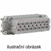 Konektor  16pin Z 16A/400V, šroubové připojení 0,5-2,5mm2, č.33-48, ochranný plíšek, EPIC H-A 16 BS 33-48 DR PH1 (10541100)