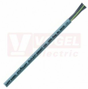 Ölflex Smart 108  300/500V  7G   0,75 ovládací kabel PVC, šedý plášť, černé čísl.žíly se ze/žl (11070099)