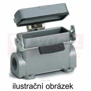 Kryt vel.10, 1-třm., soklový s kovovým víkem, nízké provedení, 2 kabel.vstupy M25, H-A 10 SDRL M25 (79456400)