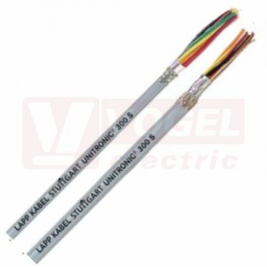Unitronic 300 S  6x16AWG (1,5mm2) kabel datový stíněný, barevné žíly, tm.šedý vnější plášť z PVC RAL7005 aprobace UL/CSA (301606S)