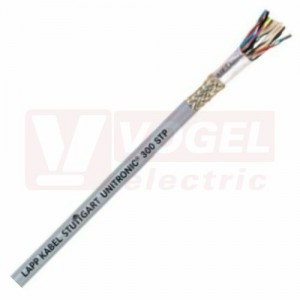 Unitronic 300 STP 1x2x18AWG (1mm2) kabel datový párový stíněný, barevné žíly, tm.šedý plášť z PVC RAL7005, aprobace UL/CSA (301801STP)